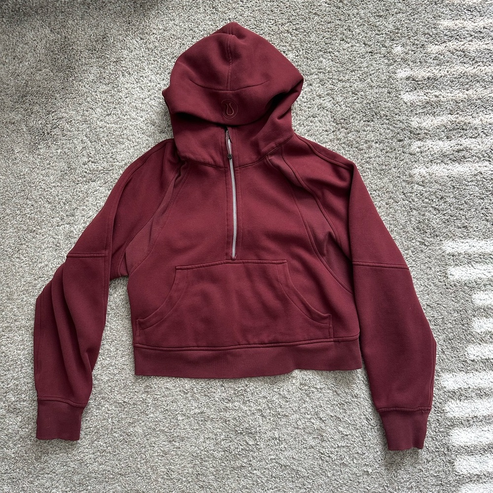 Lululemon oversized cropped scuba 1/2 zip